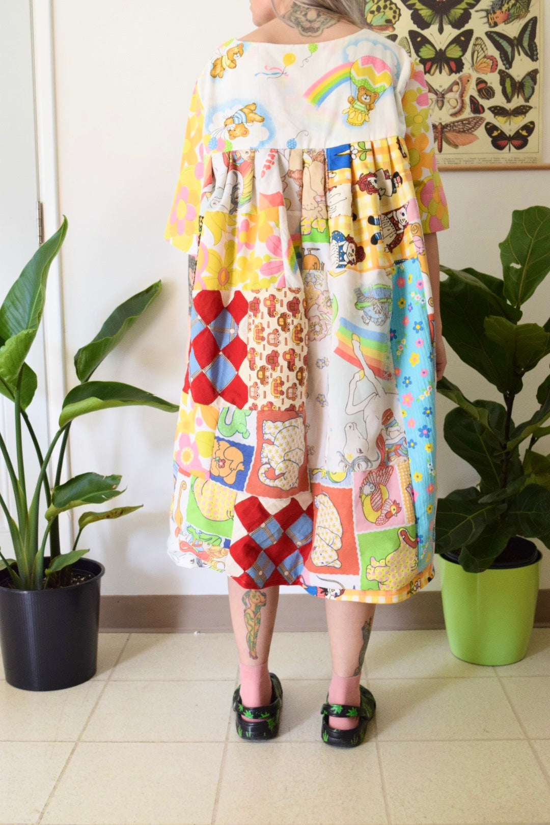OWLEPHANT ORIGINAL DREAM PATCHWORK MIDI DRESS