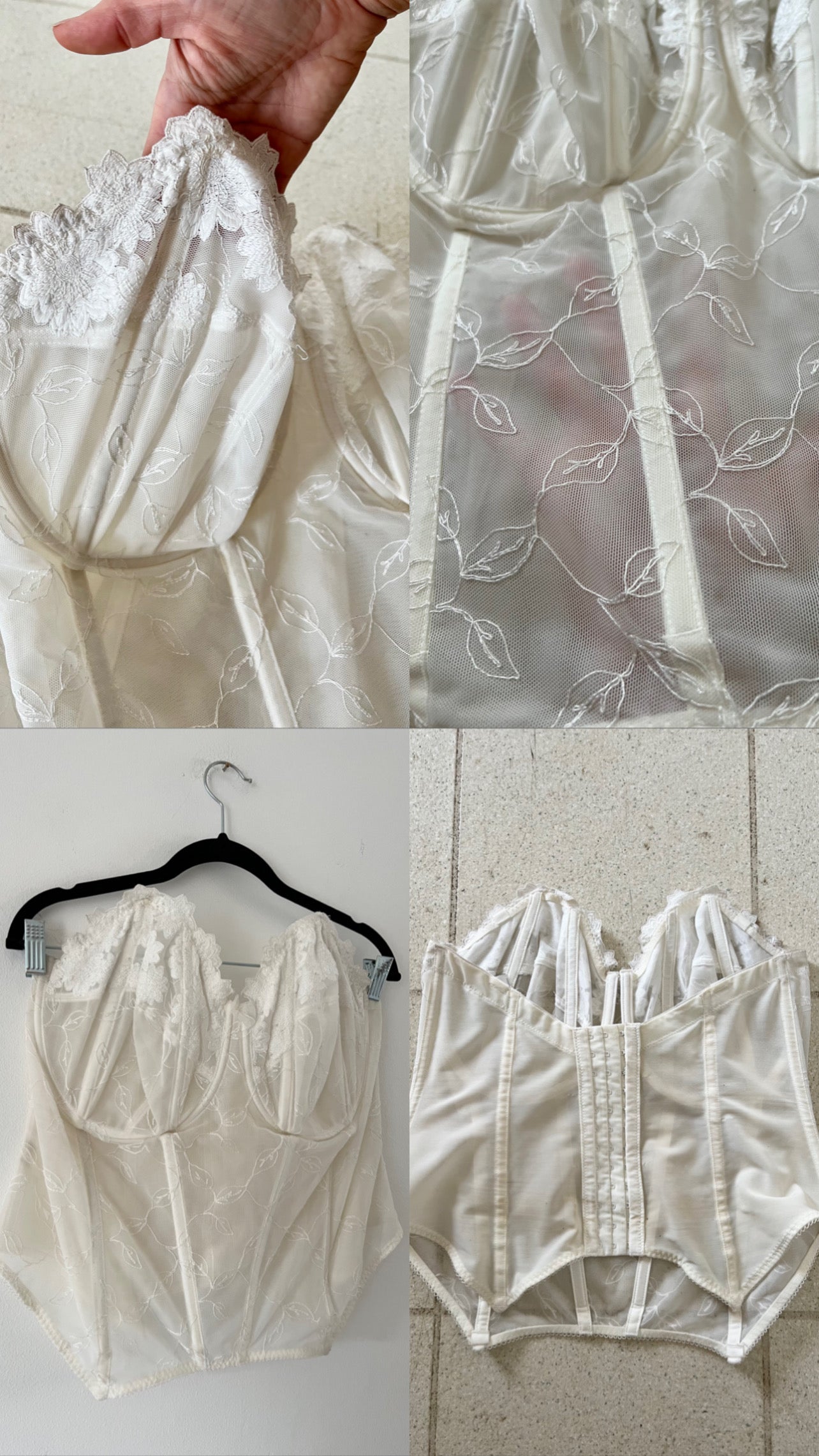 90s Embroidered Fairy Bustier - 38FF