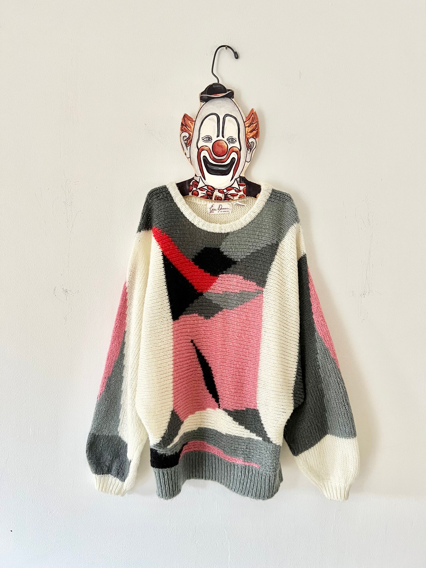 80s Abstract Batwing Sweater - M/L