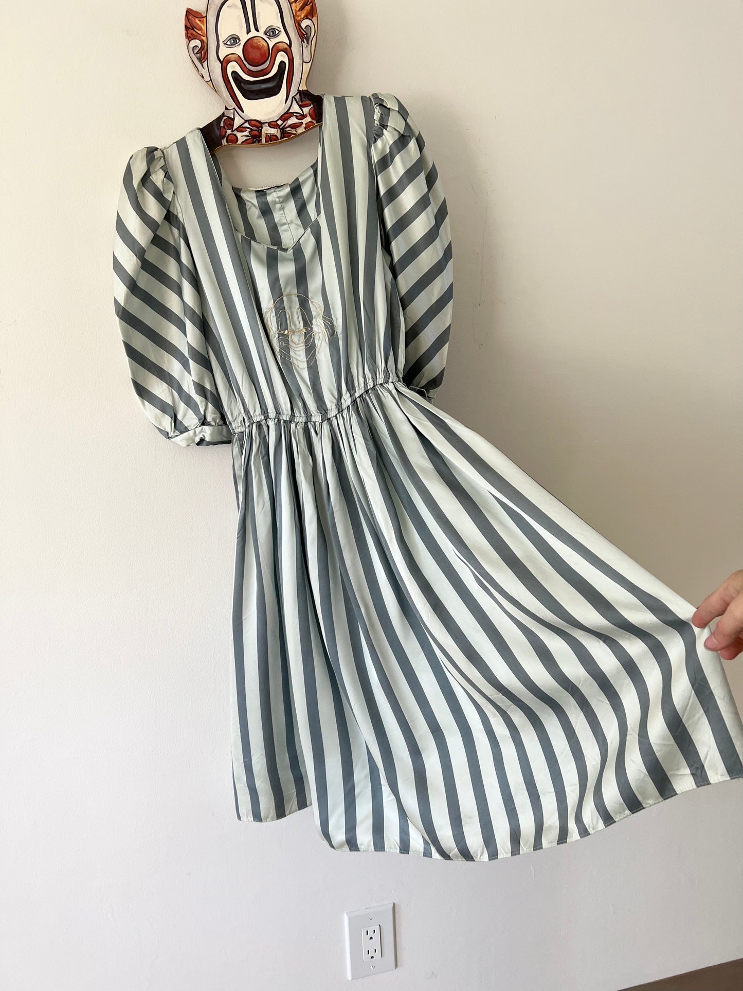 Embroidered Clown Midi
