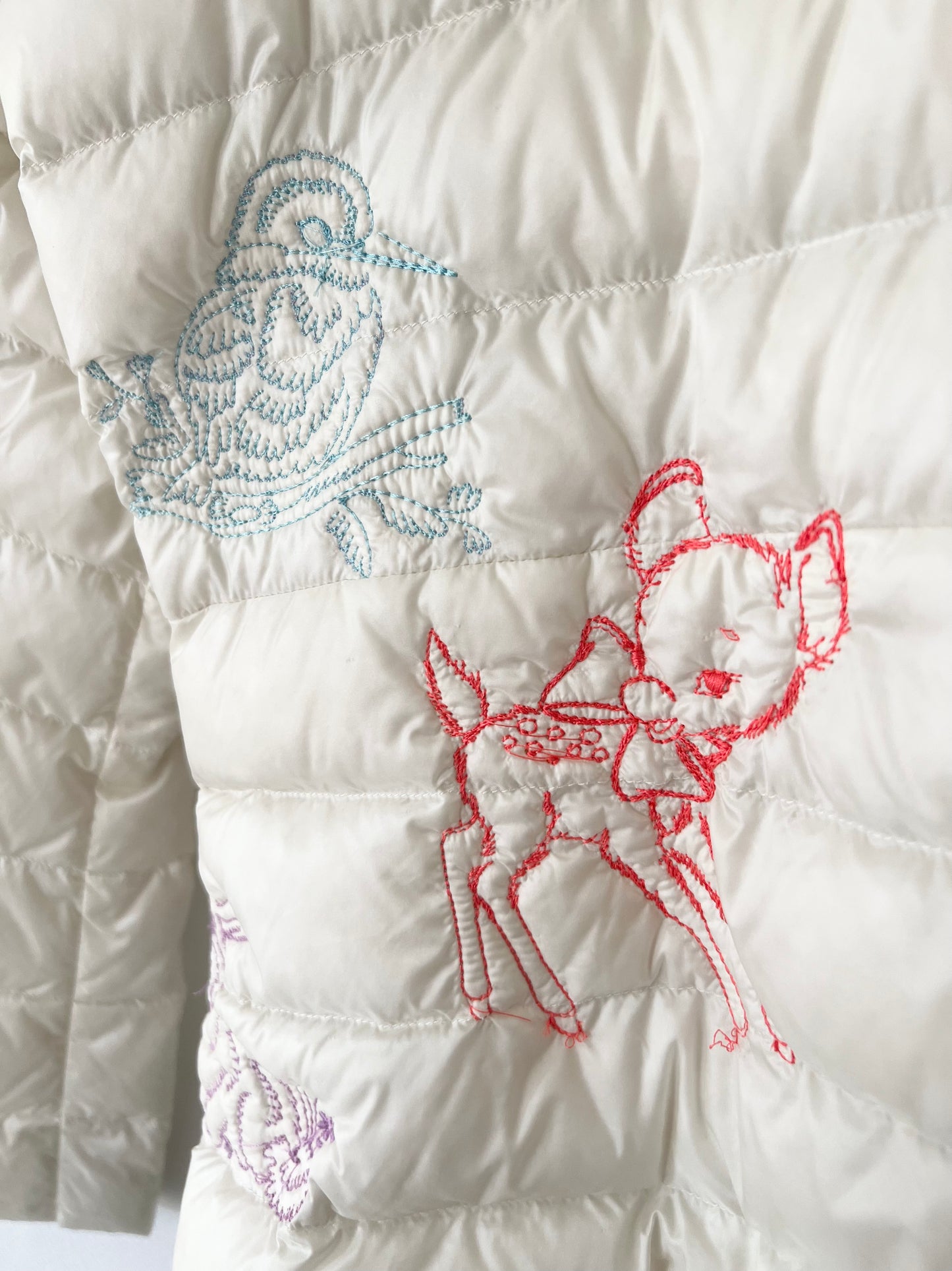 Embroidered Kitschy Down Puffer Jacket - S/M