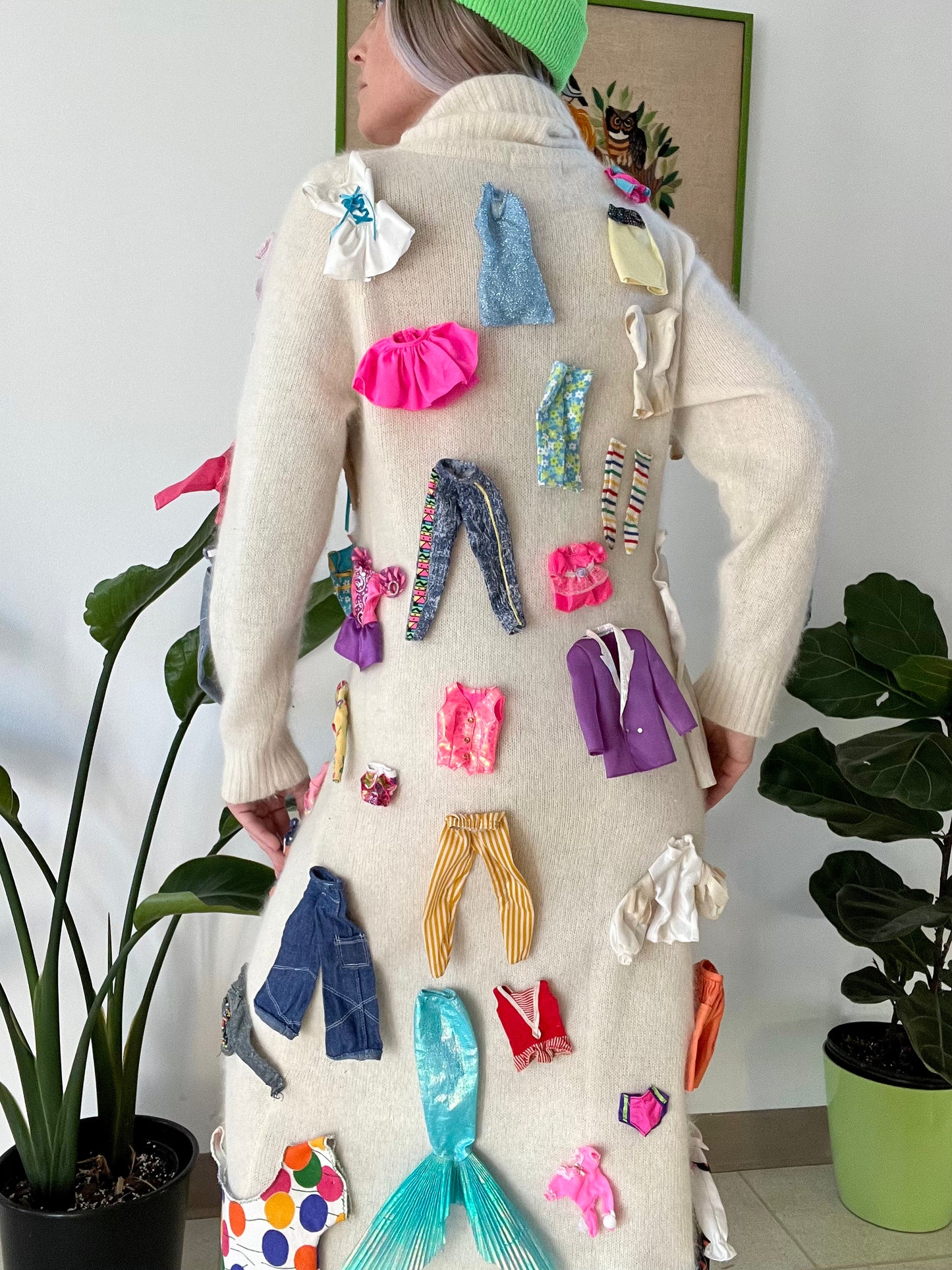Reworked Angora Barbie Clothes Maxi Dress