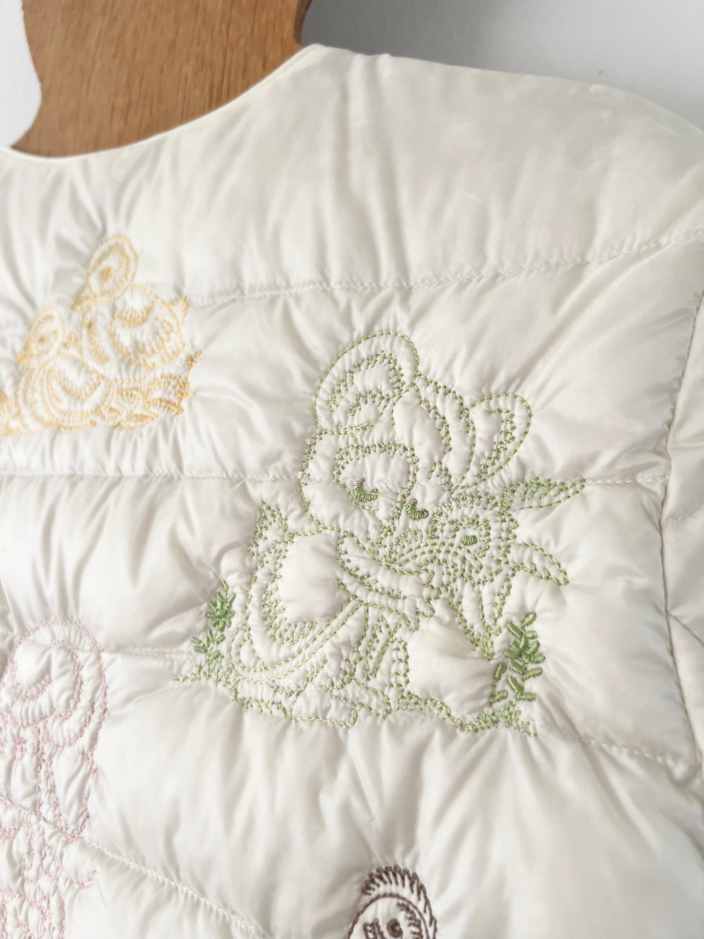 Embroidered Kitschy Down Puffer Jacket - S/M