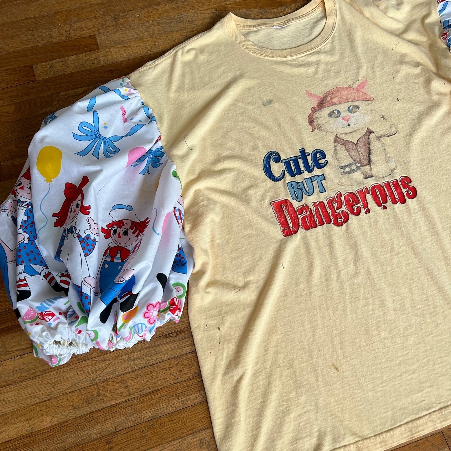 Cute But Dangerous Reworked Puff Sleeve Tee