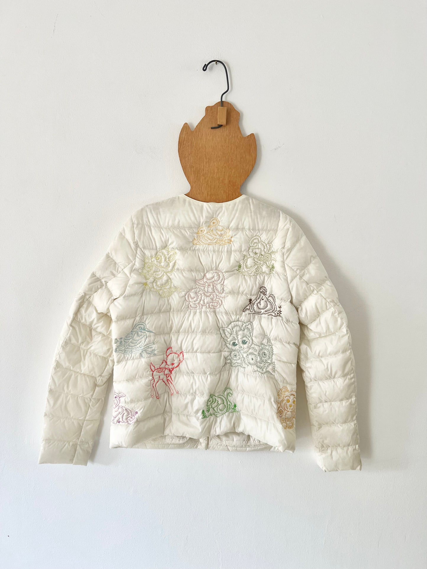 Embroidered Kitschy Down Puffer Jacket - S/M
