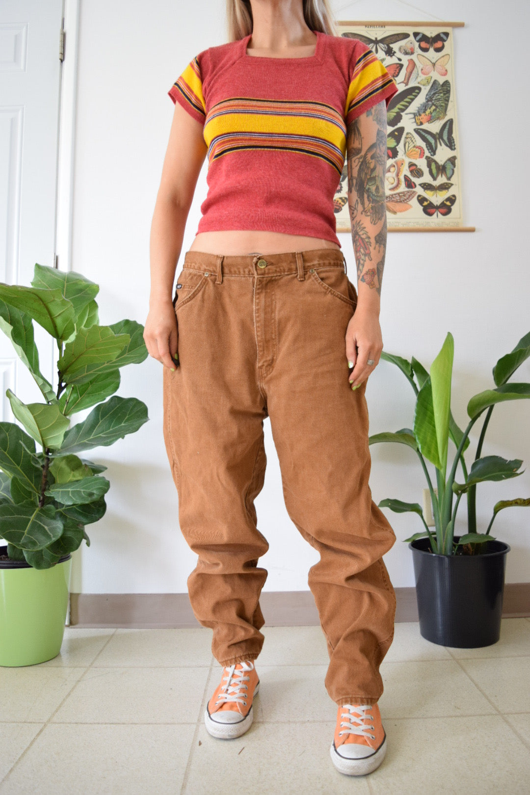 90s Brown Denim Pants