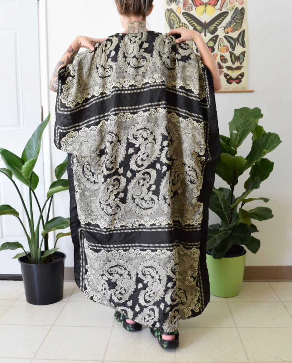 80s Silky Caftan Dress