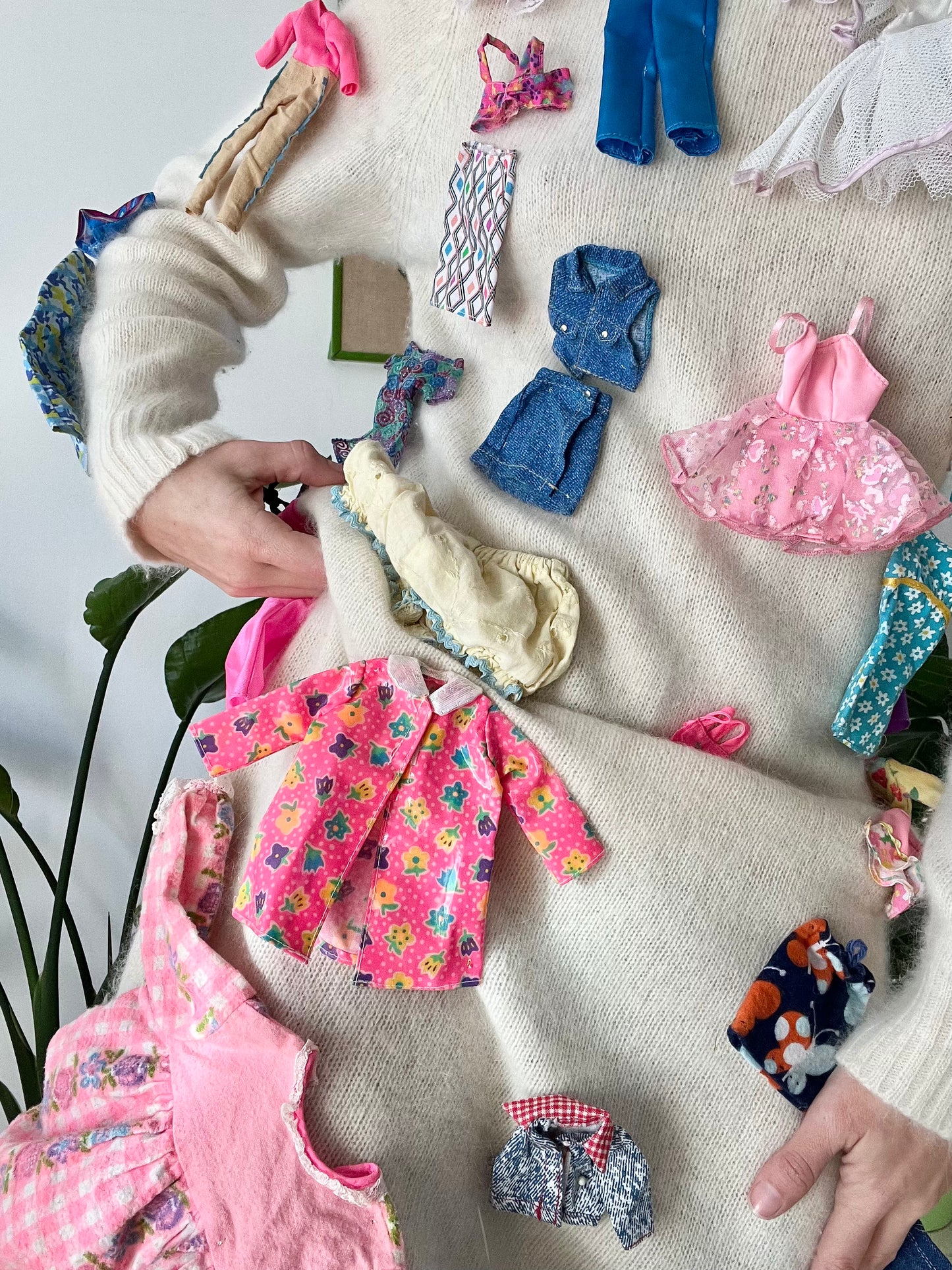 Reworked Angora Barbie Clothes Maxi Dress