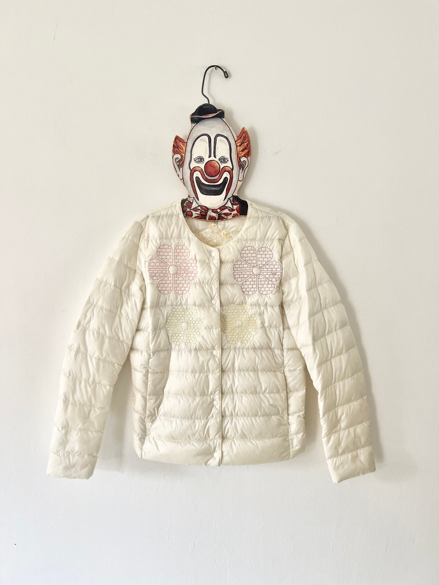 Embroidered Kitschy Down Puffer Jacket - S/M