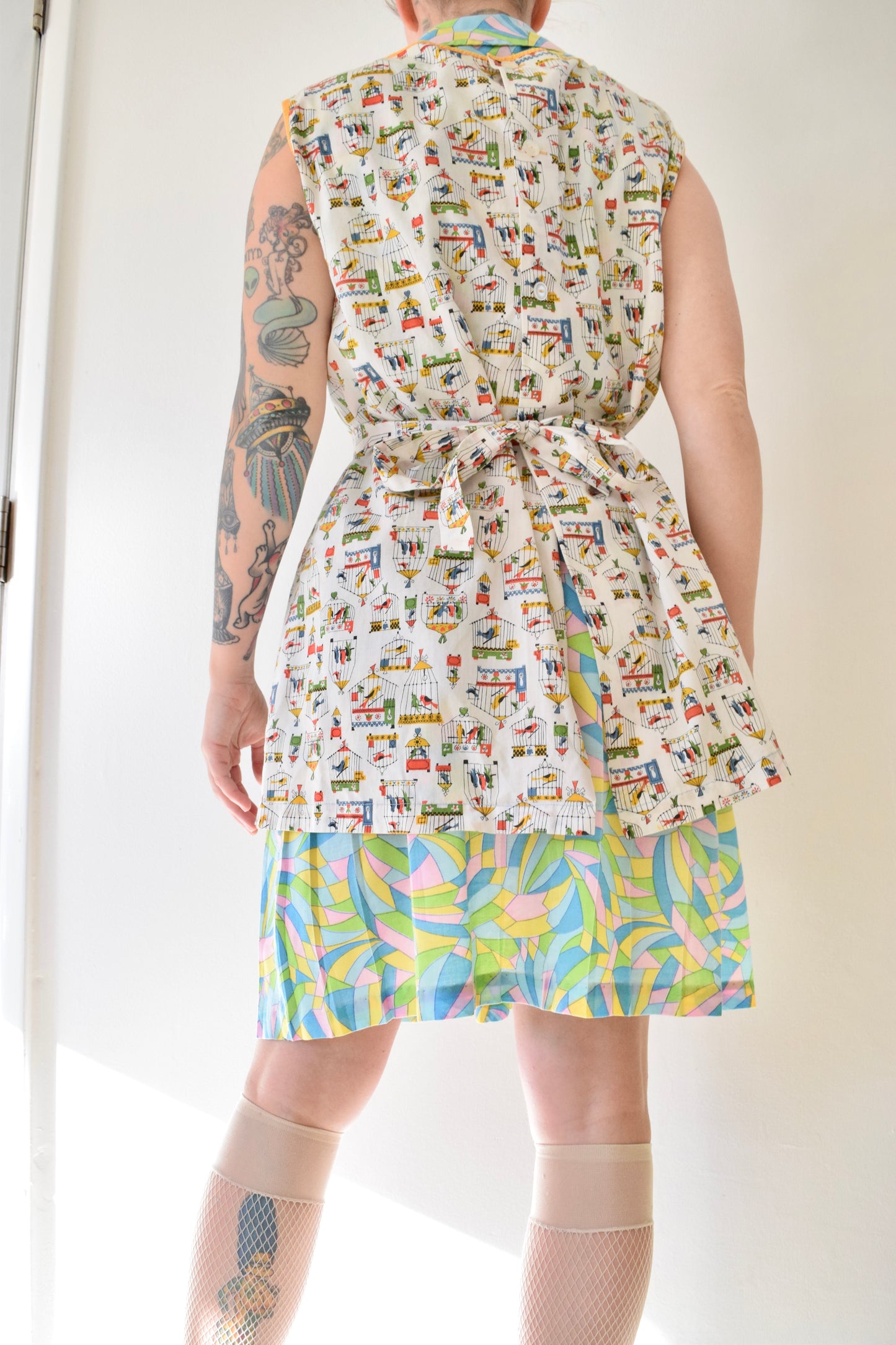HANDMADE LOVER BIRDS HOUSE SMOCK - M/L