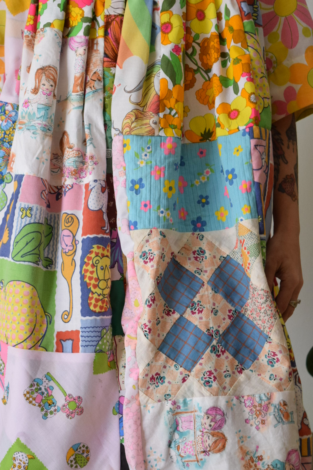 OWLEPHANT ORIGINAL DREAM PATCHWORK MIDI DRESS