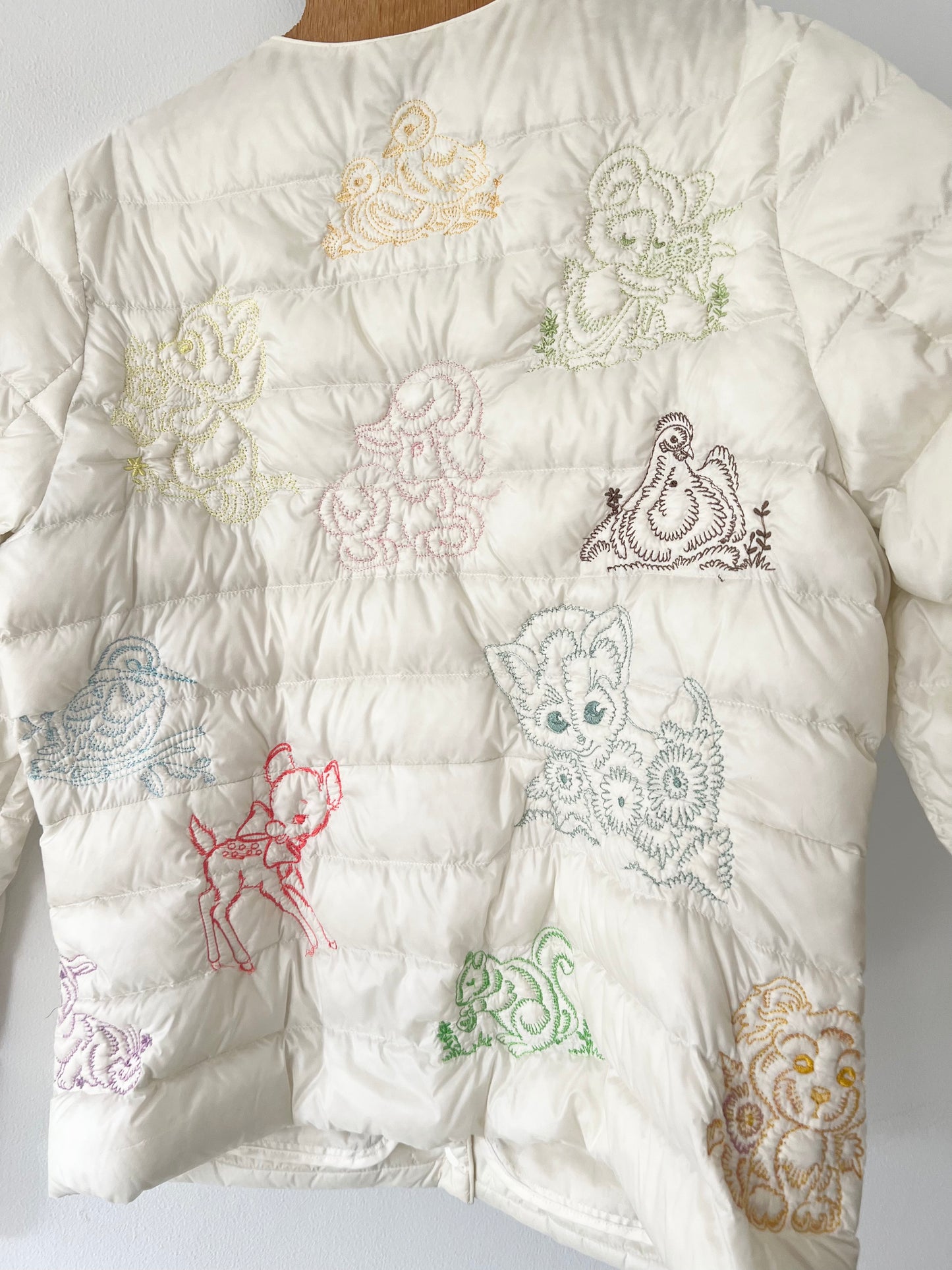 Embroidered Kitschy Down Puffer Jacket - S/M