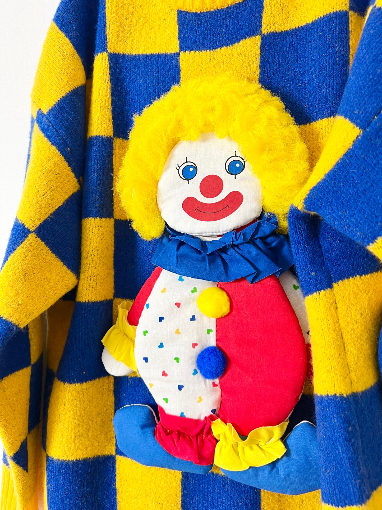 Reworked by me 🤡 cLoWn checkerboard sweater