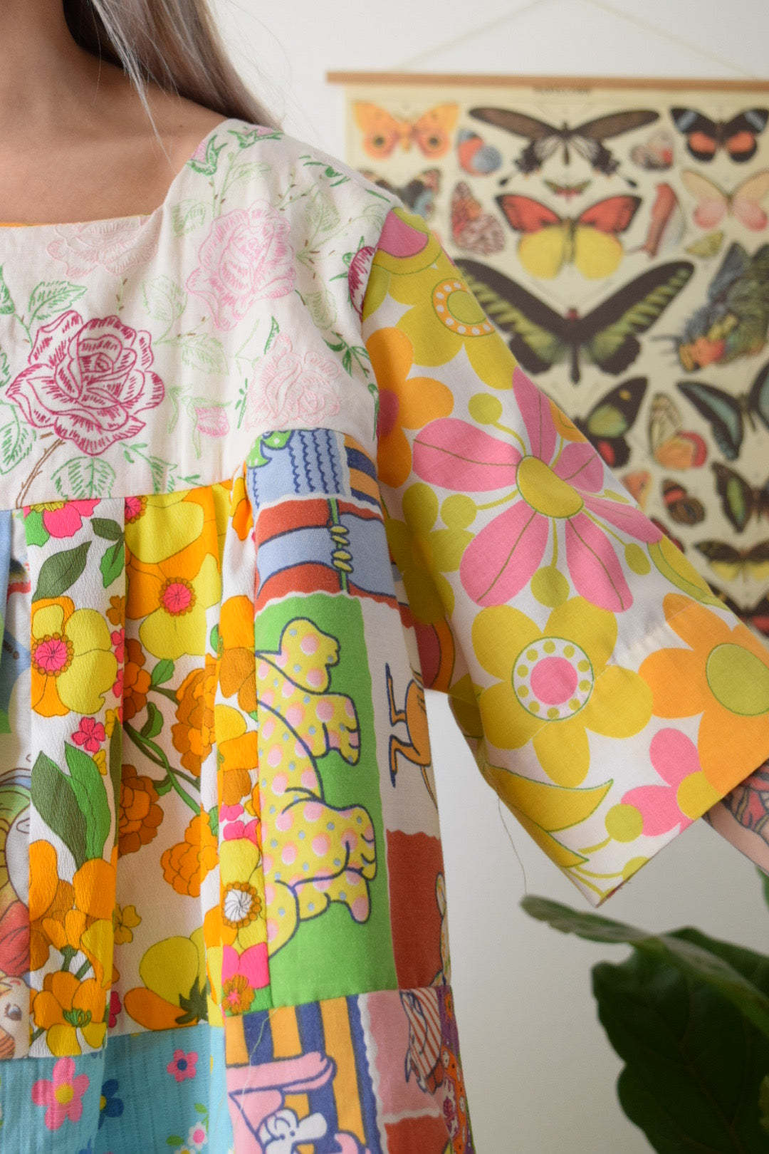 OWLEPHANT ORIGINAL DREAM PATCHWORK MIDI DRESS