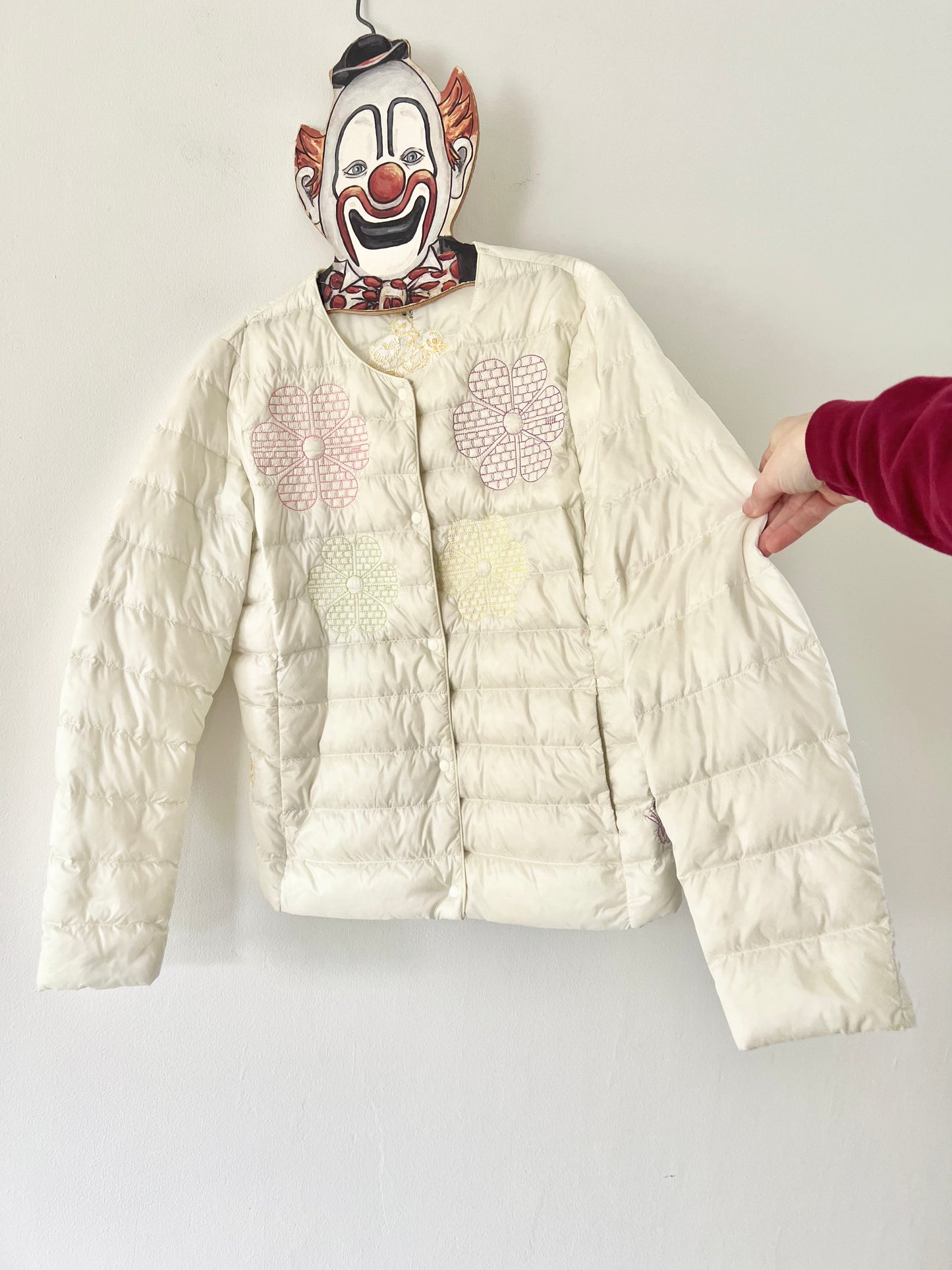 Embroidered Kitschy Down Puffer Jacket - S/M