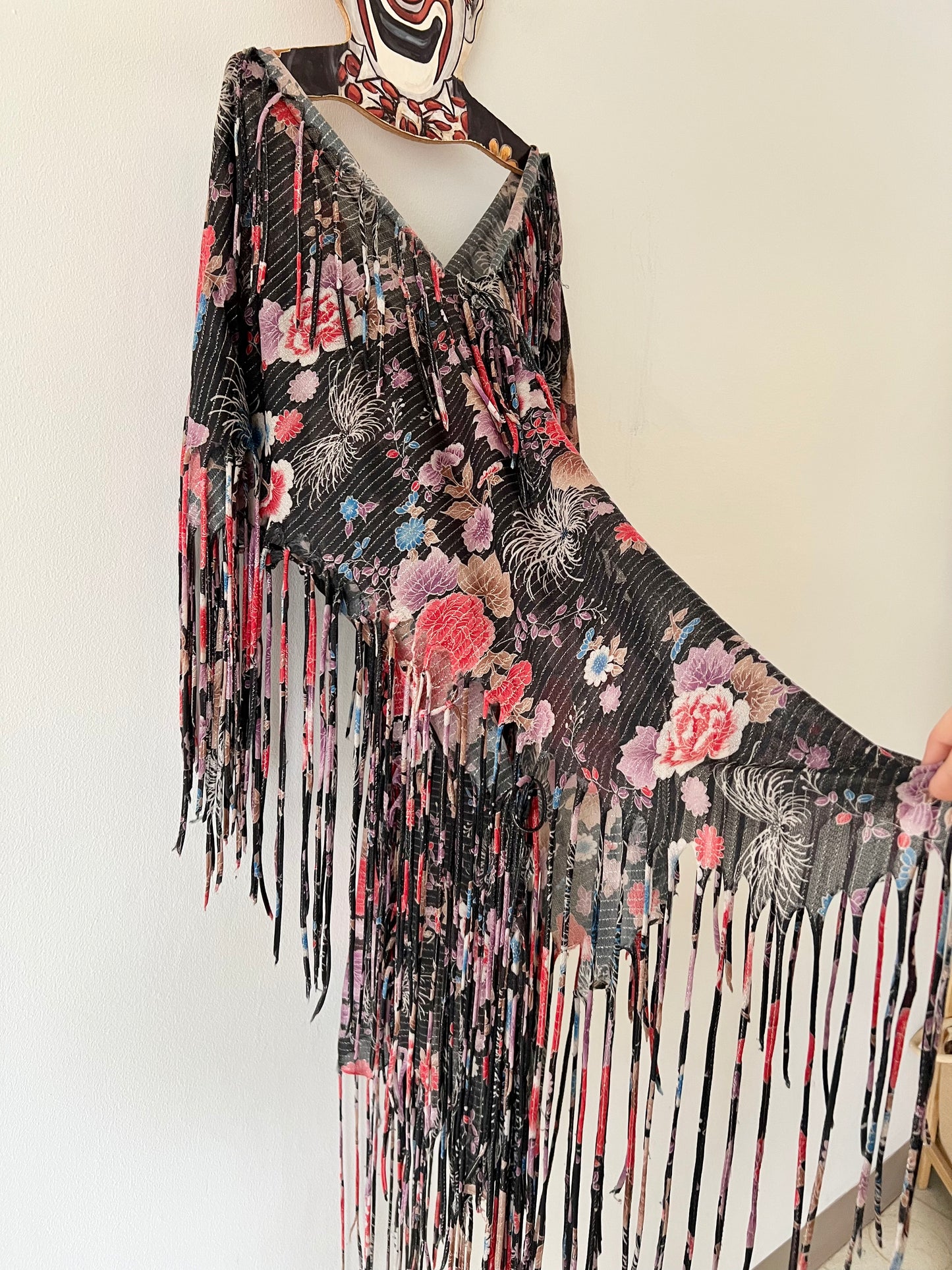 70s Fringe Tunic Bloise - L