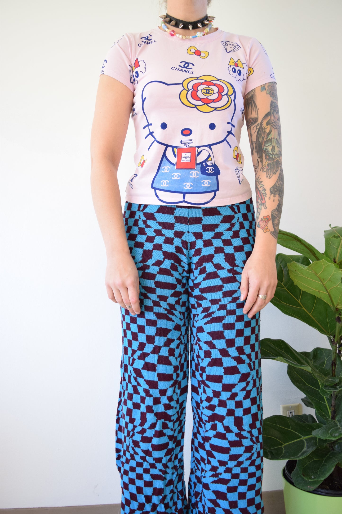 Y2K “Chanel” Hello Kitty Baby Tee - Small