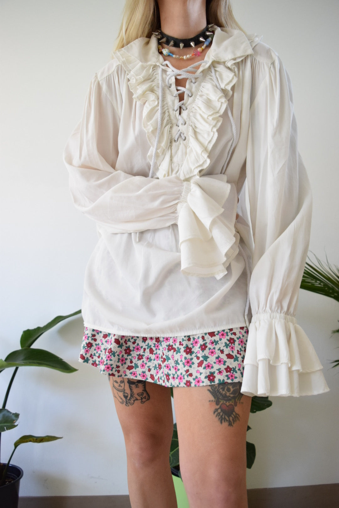 90s Goth Ren Blouse - Large