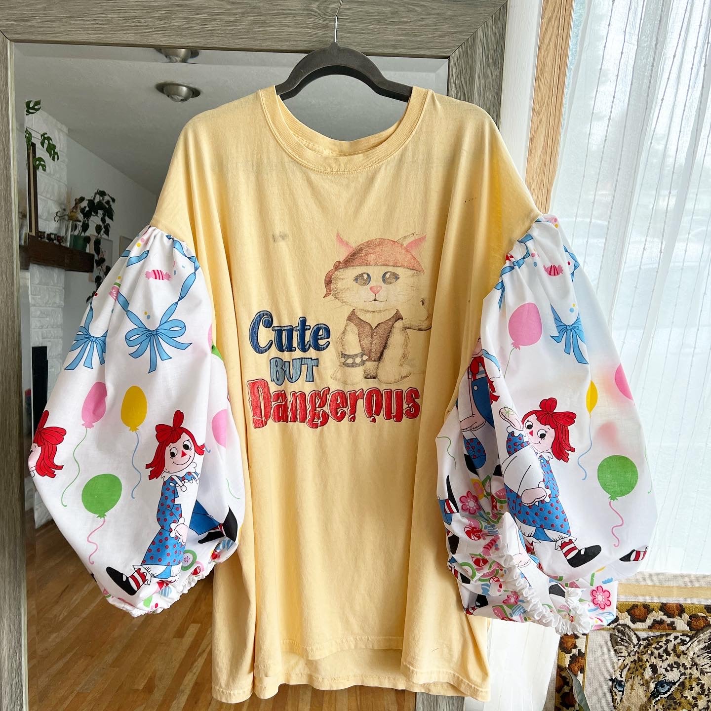 Cute But Dangerous Reworked Puff Sleeve Tee