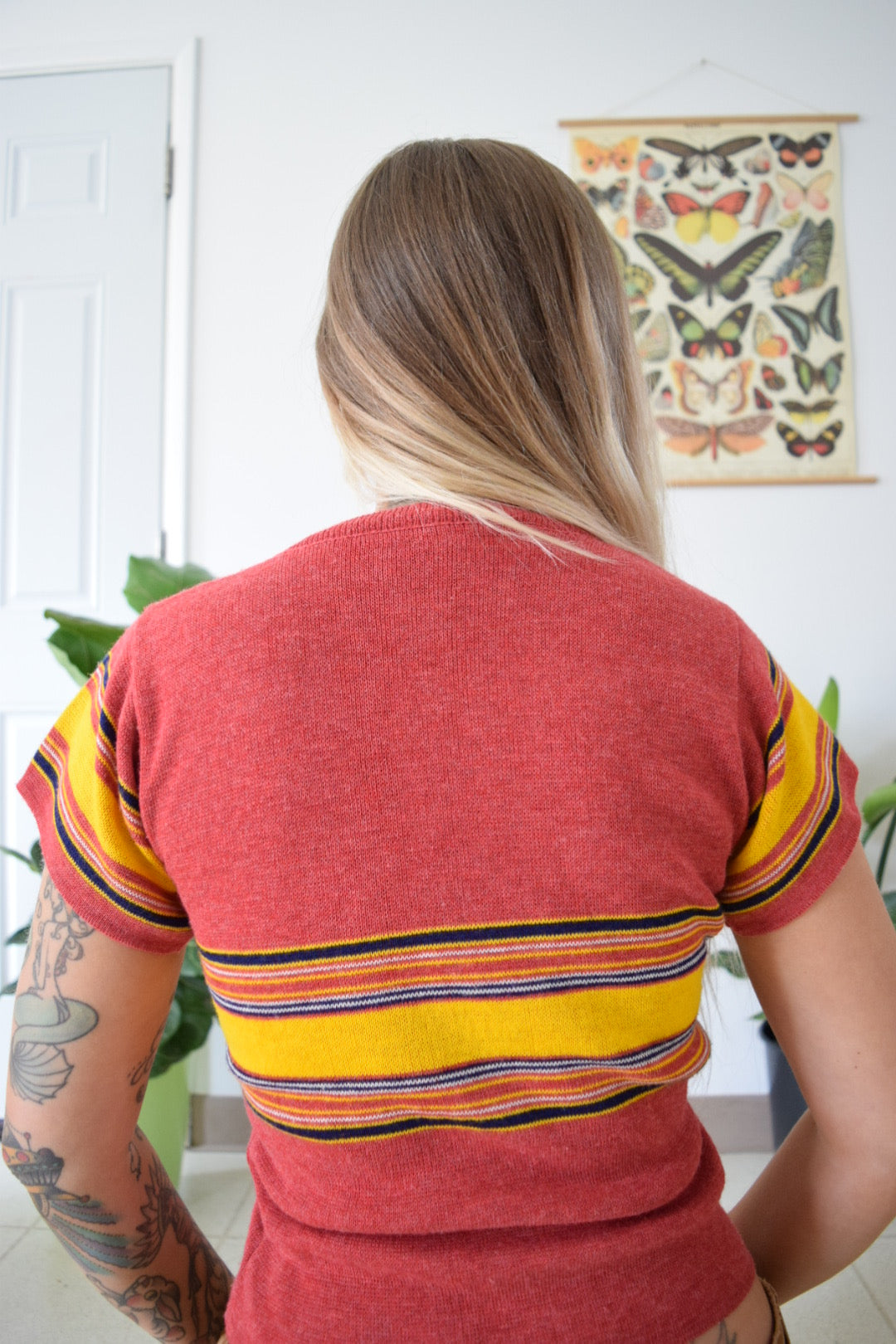 60s Primary Color Knit Tee - XS/Small
