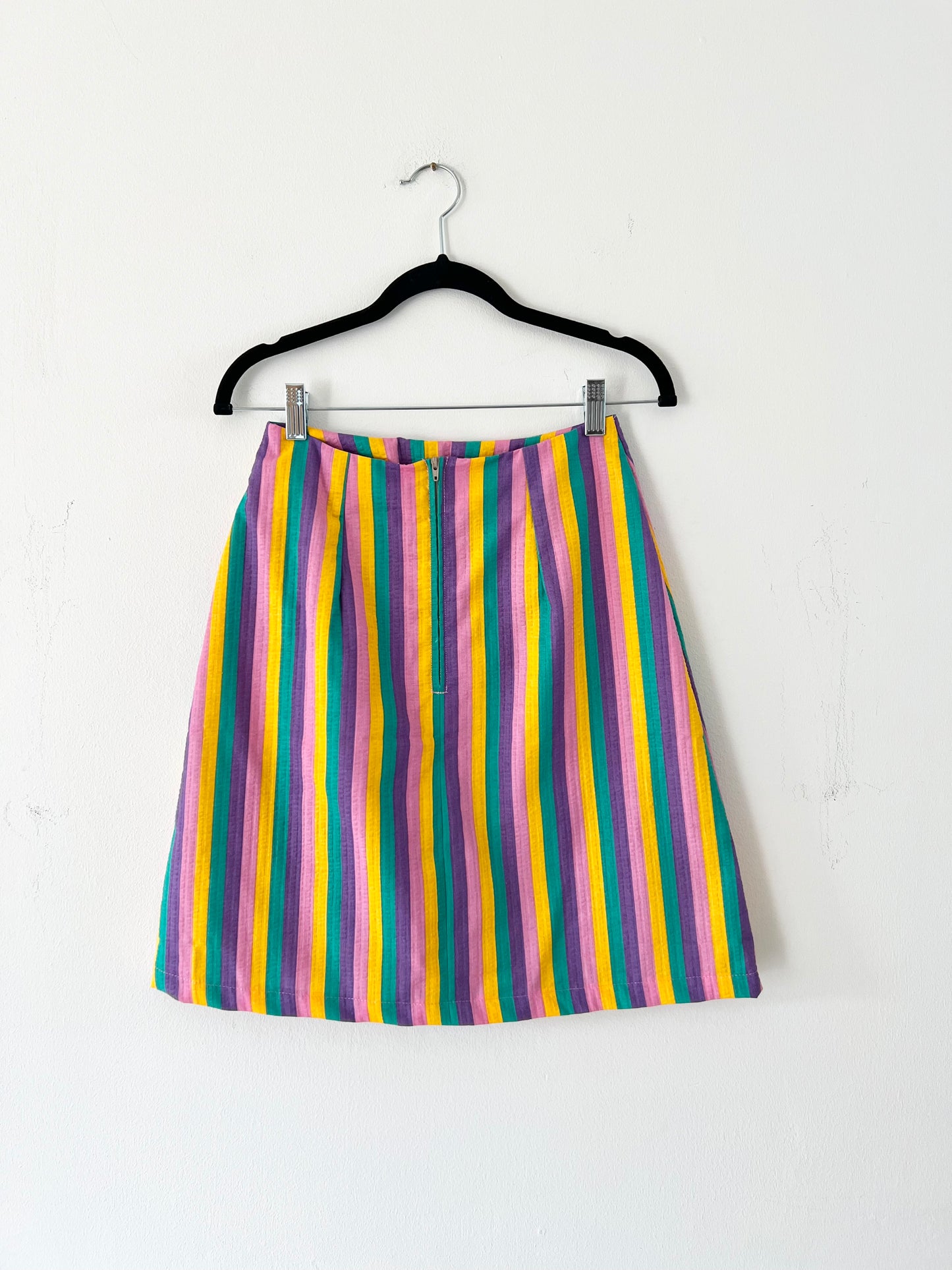 Owlephant Original Embroidered Candy Stripe Midi Skirt