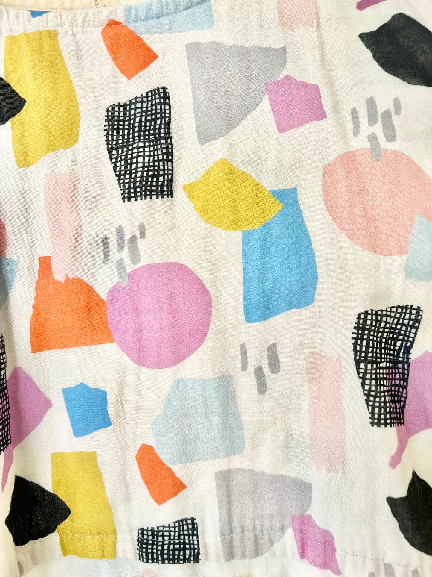 Handmade Quirky Geometric Colorpop Blouse - Large