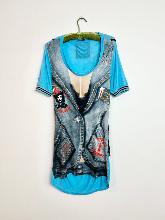 Y2K JOHN GALLIANO CYBER TUNIC DRESS