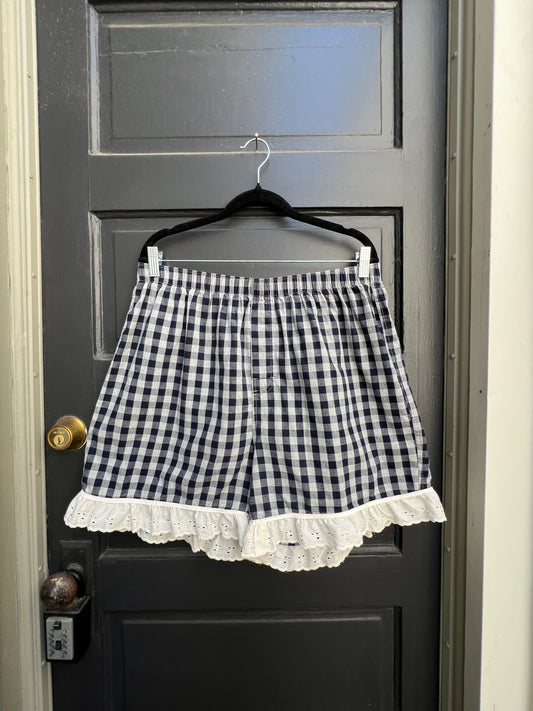 Navy + White Reworked Bloomer Shorts