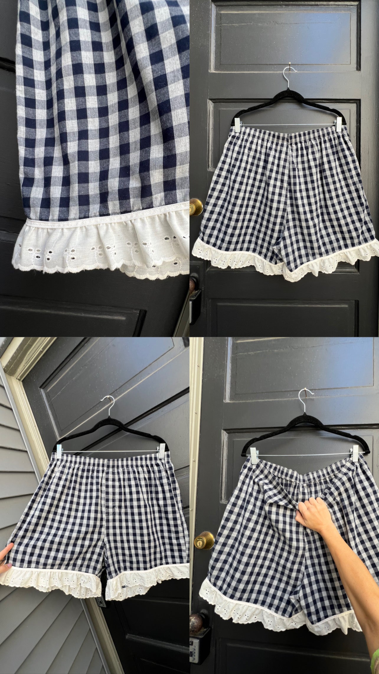 Navy + White Reworked Bloomer Shorts