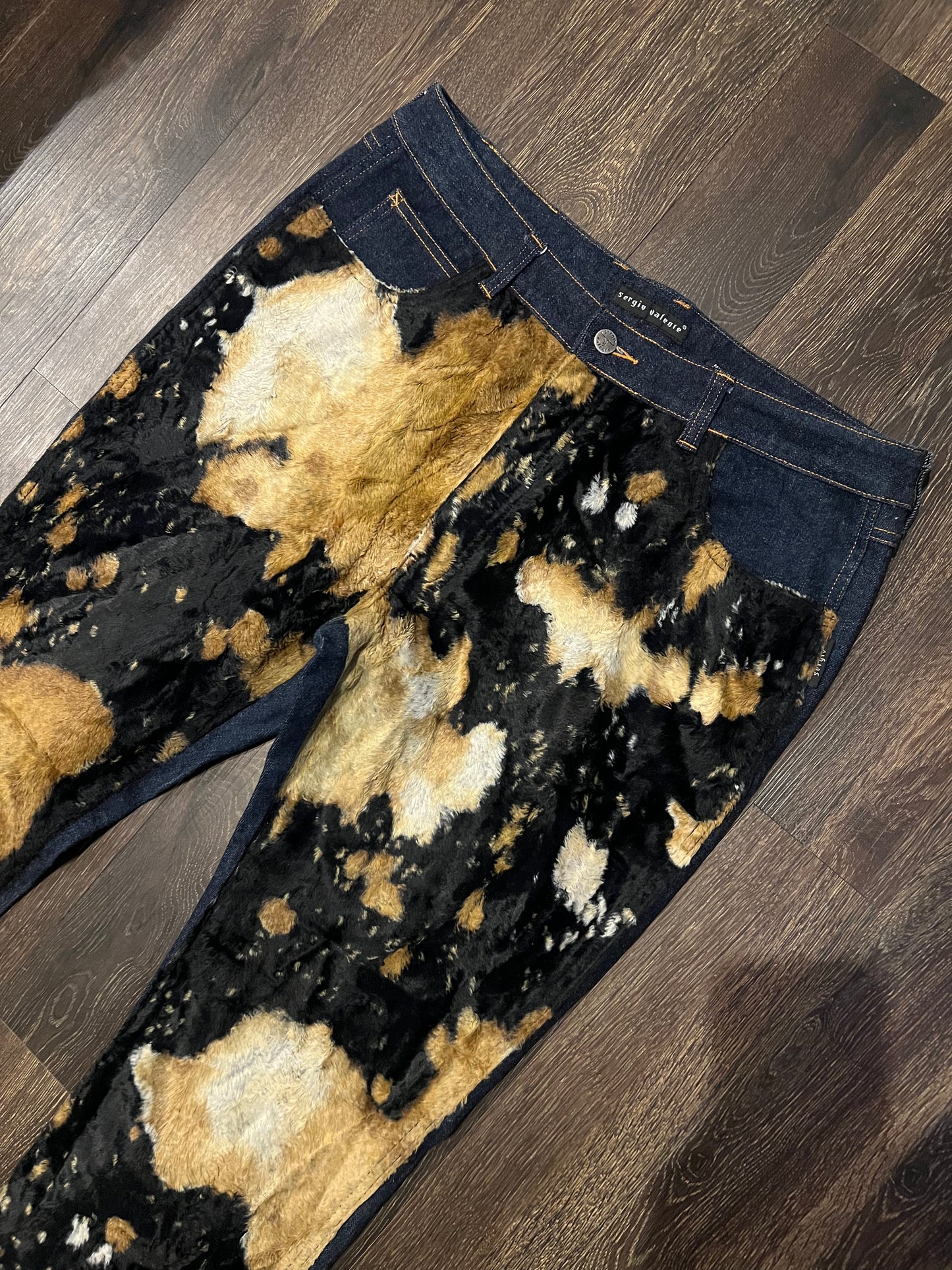 Y2K SERGIO VALENTE faux cow hide jeans