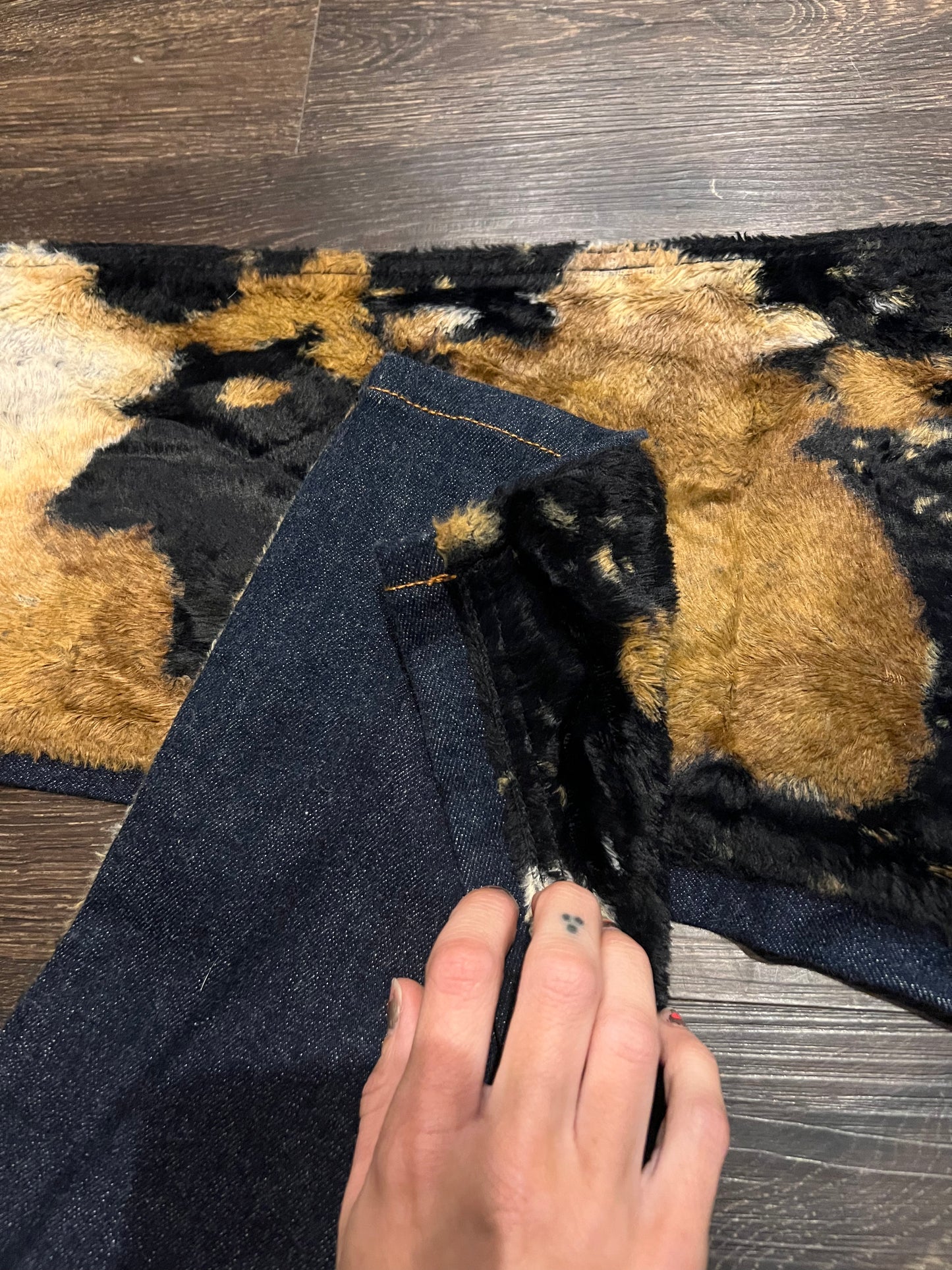 Y2K SERGIO VALENTE faux cow hide jeans