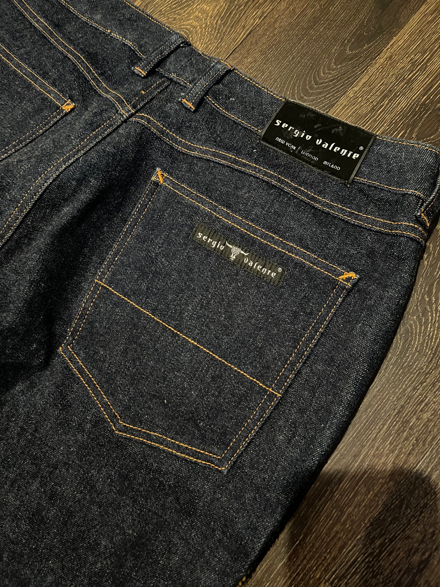 Y2K SERGIO VALENTE faux cow hide jeans