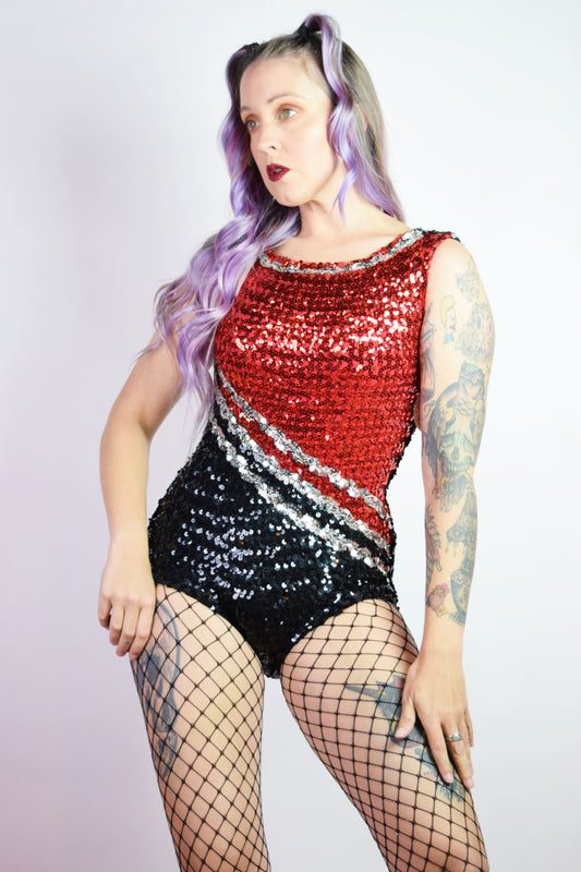 60S SEQUIN BODYSUIT - XS/SMALL