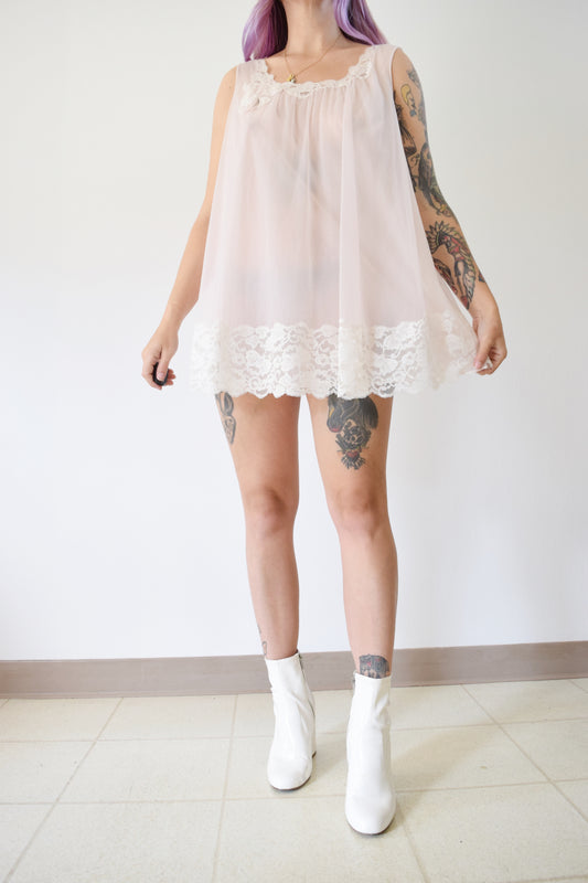 60s BABY PINK TEDDY - MEDIUM