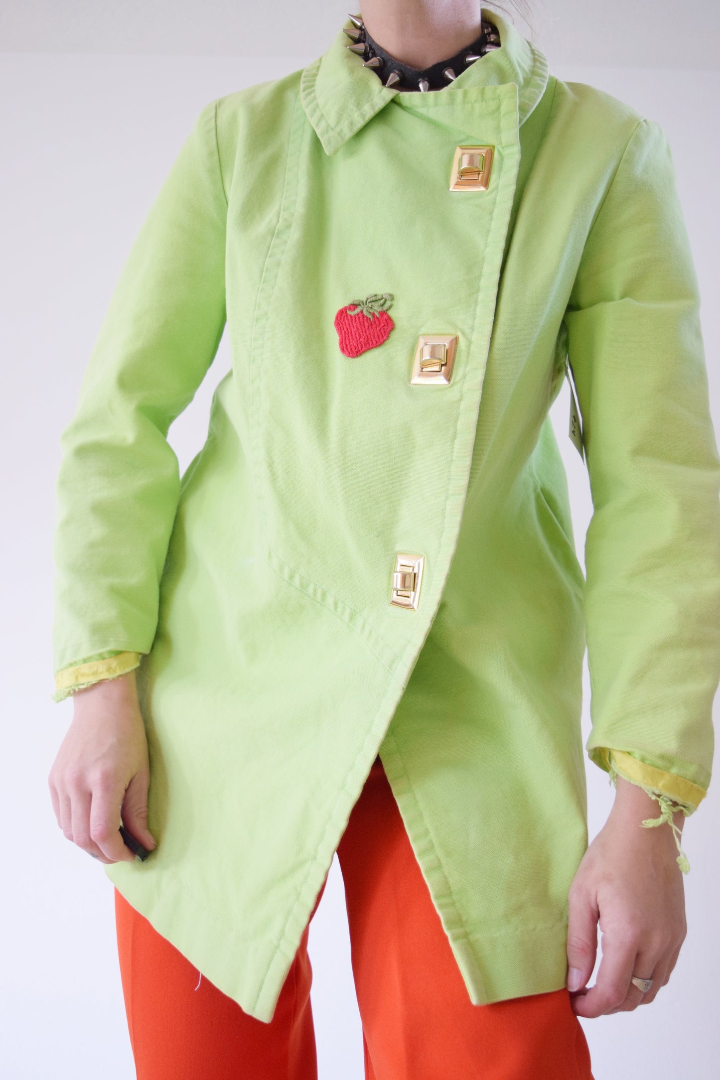 60s LIME GREEN CHORE COAT 🍓 - XS/S