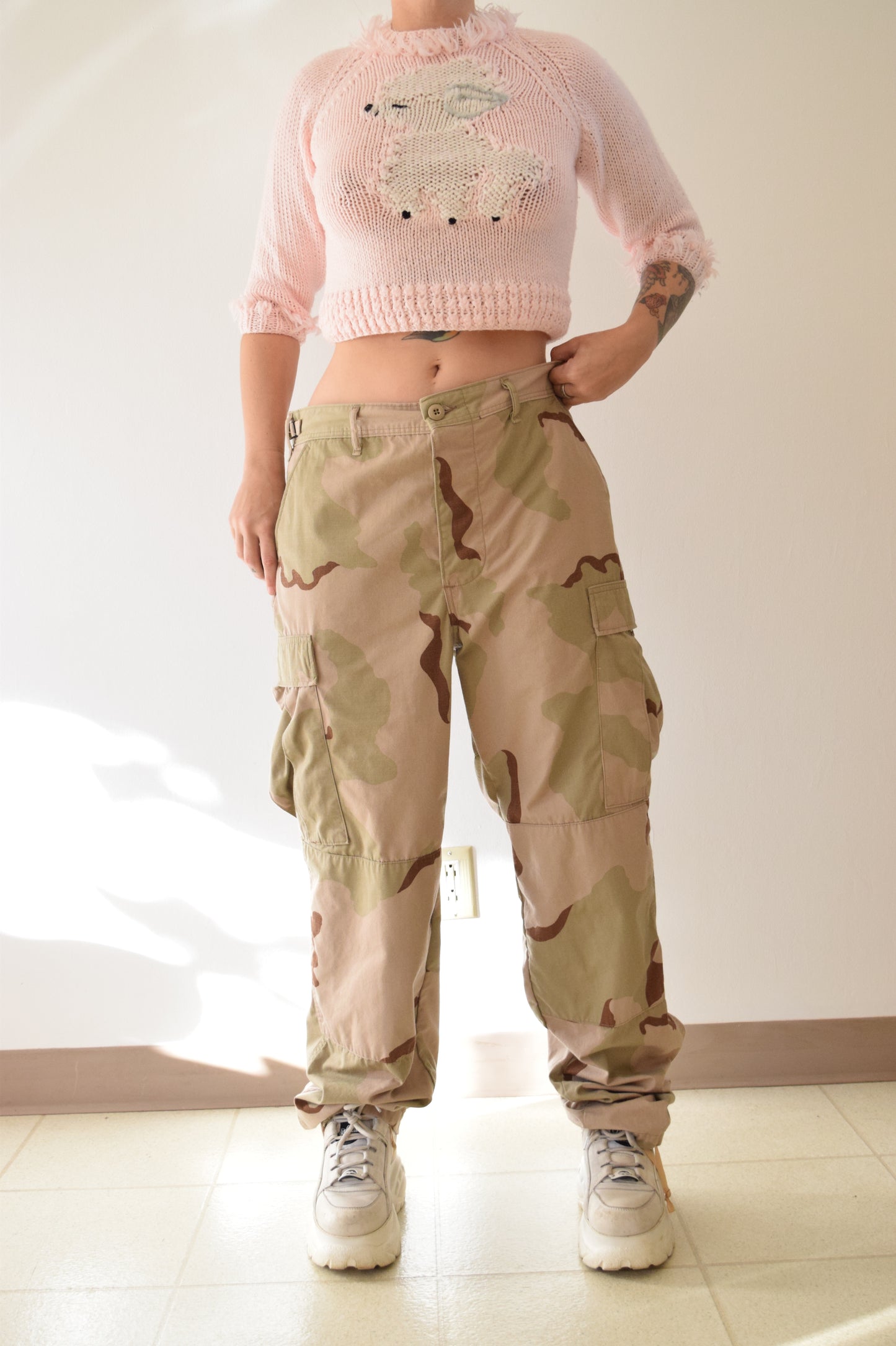 60s PALE ARMY FATIGUES - 31-35"