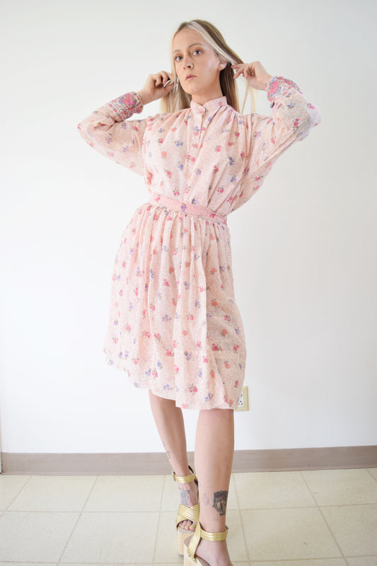 60S 2 PIECE FLORAL SET - XS/S