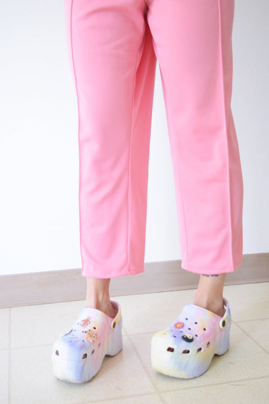 80s PINK TROUSERS - LARGE