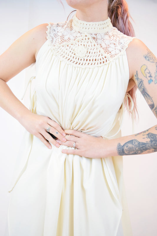 60s BOHEMIAN LACE BUST MIDI - SMALL