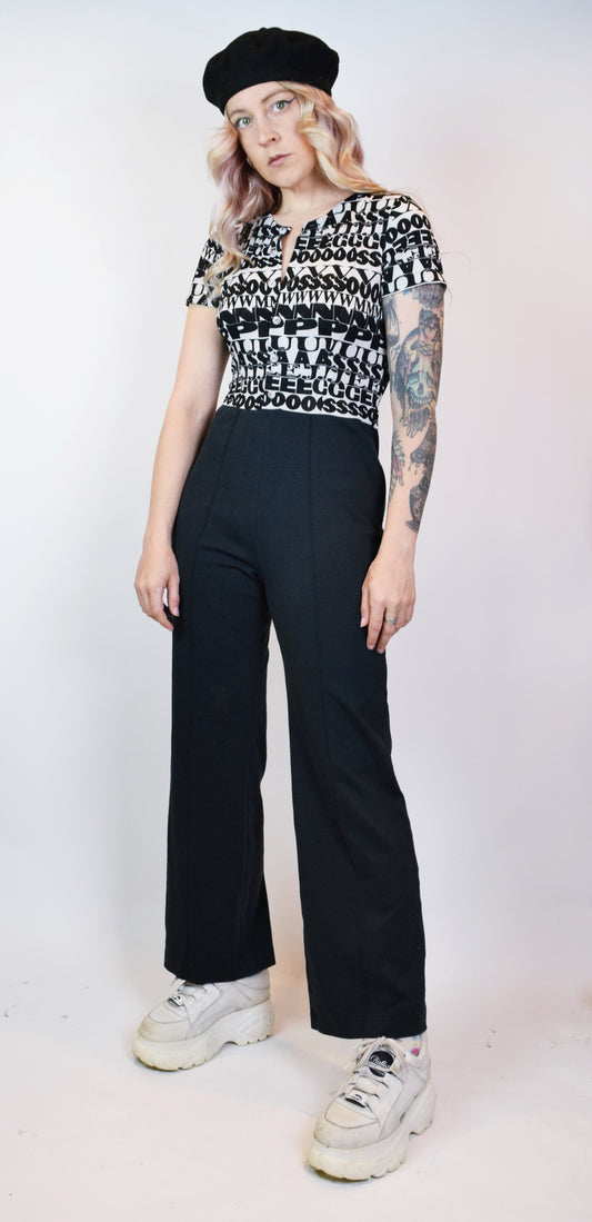 90s NOVELTY ALPHABET JUMPSUIT - XS/S