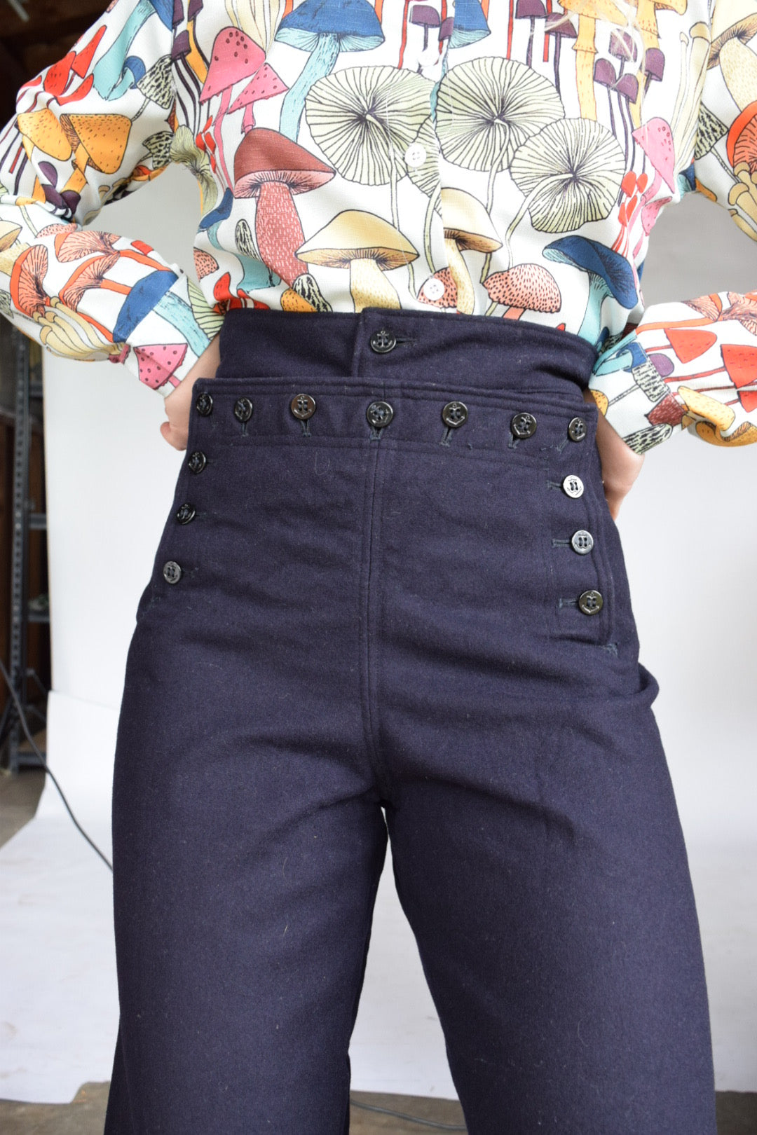 High Waisted--Vintage Style SAILOR Pants