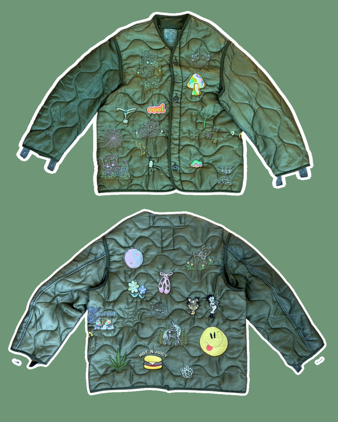 Embroidered Vtg Liner Jacket