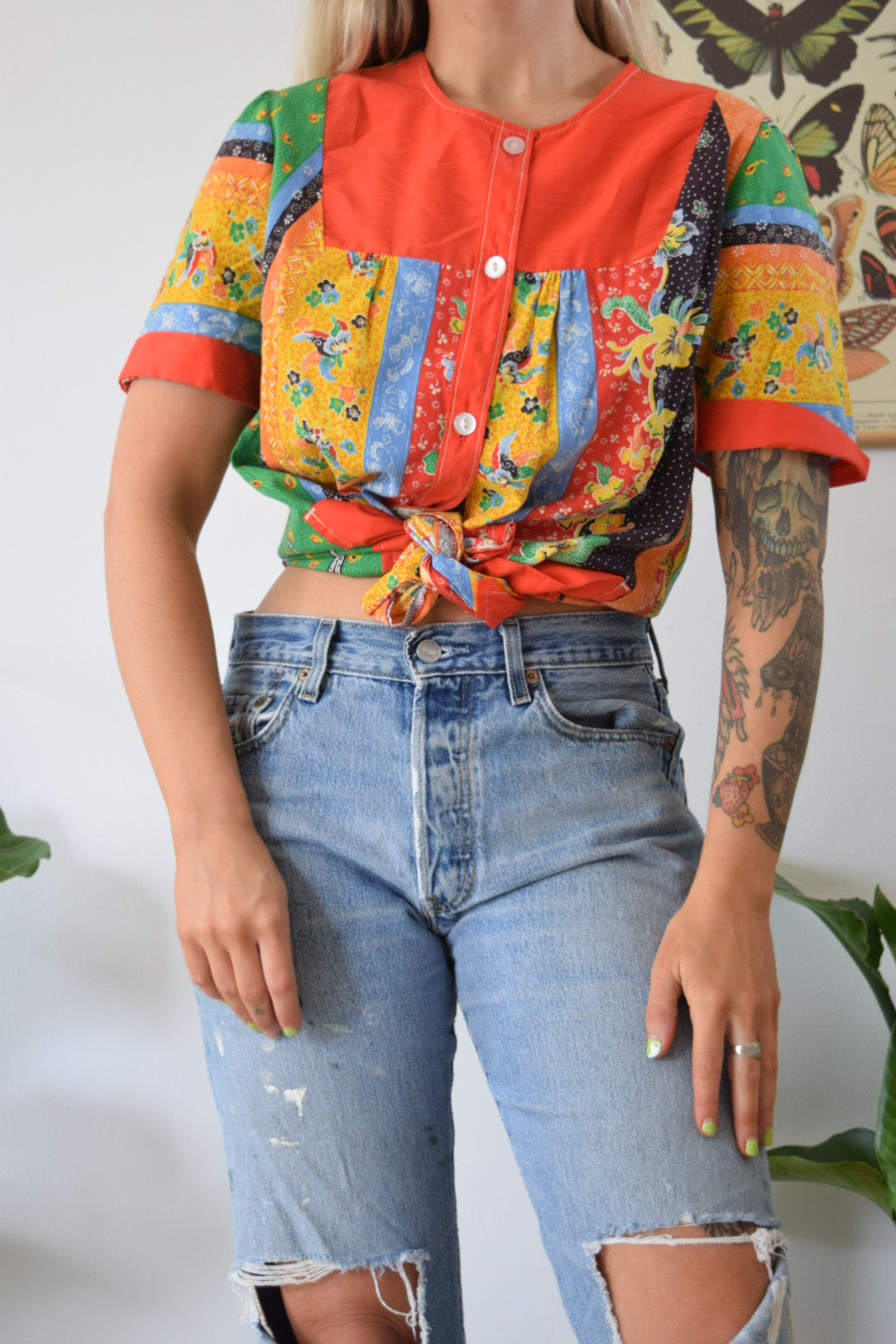 60s Primary Color House Shirt - S/M