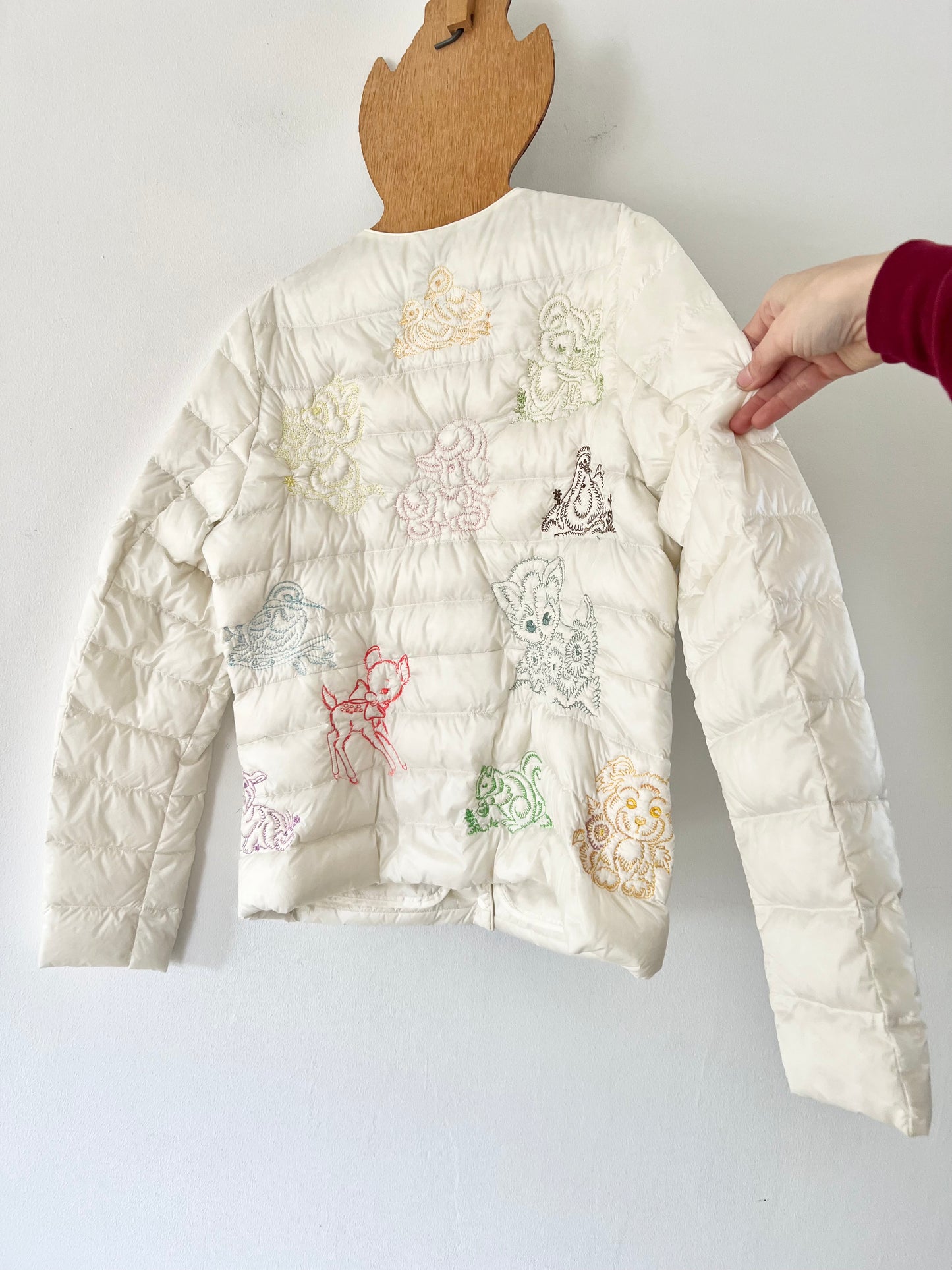 Embroidered Kitschy Down Puffer Jacket - S/M
