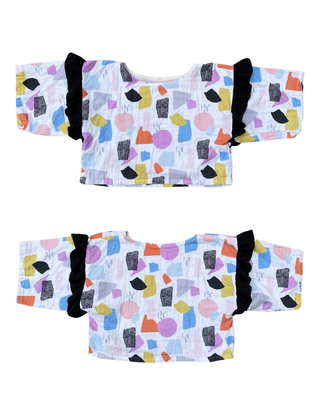 Handmade Quirky Geometric Colorpop Blouse - Large