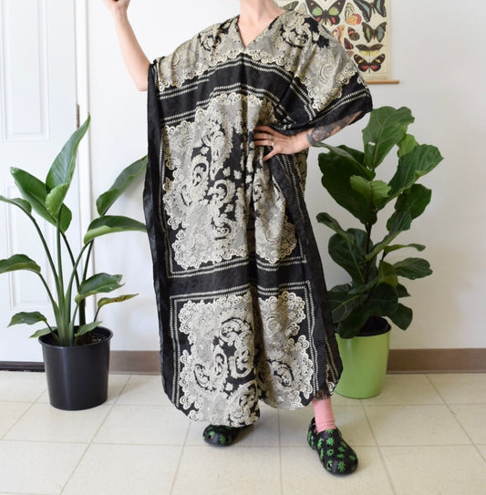 80s Silky Caftan Dress