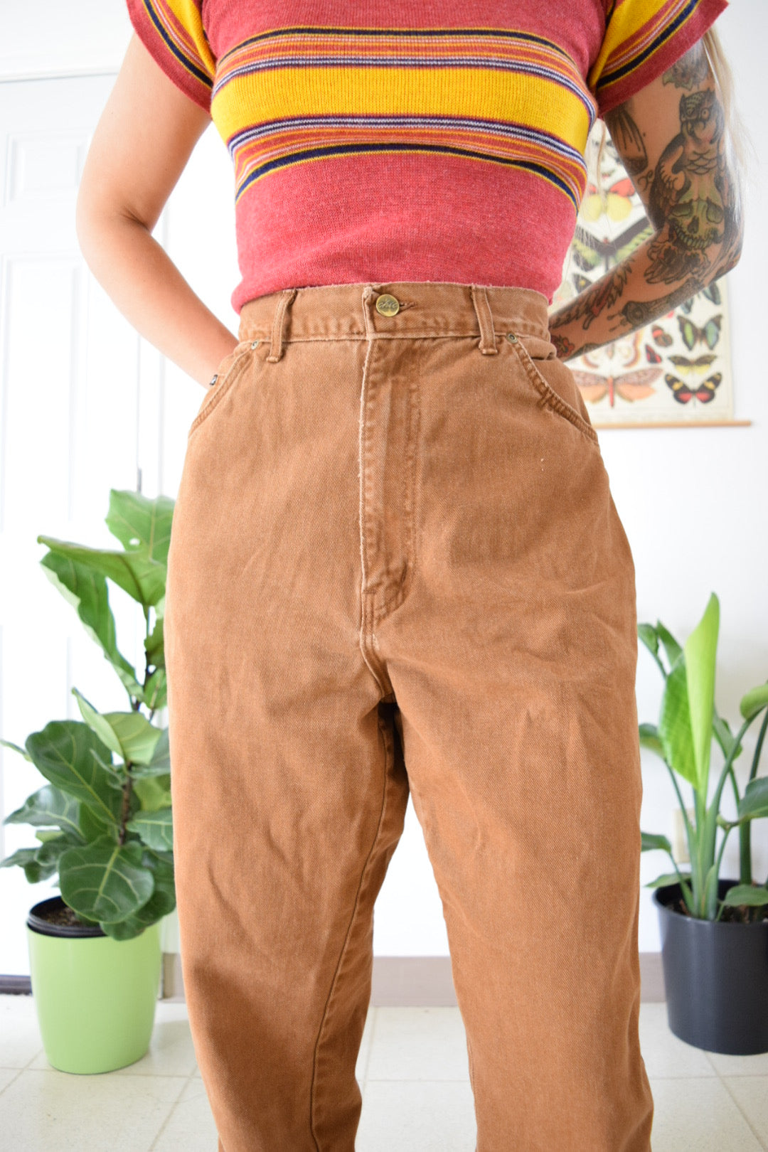 90s Brown Denim Pants