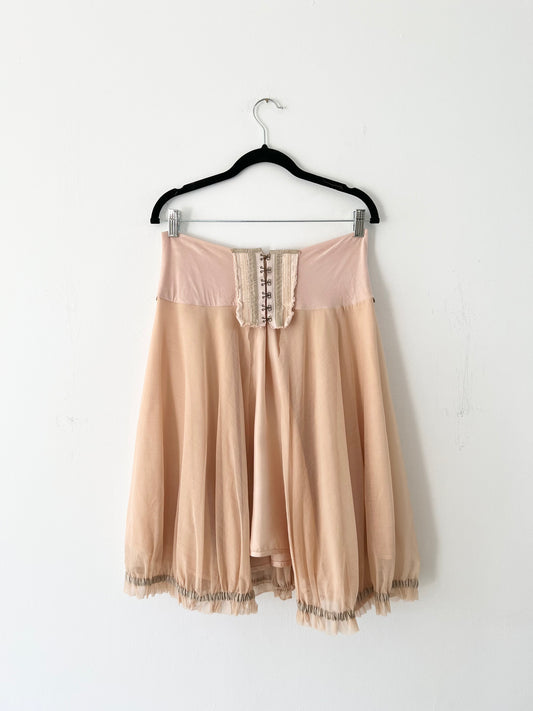 Y2K Designer Ballet Fairy Core Corset Skirt - M