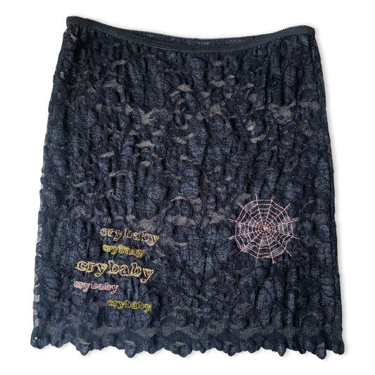 CRYBABY LACE SLIP SKIRT - SMALL