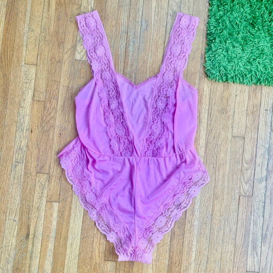 60s Lavender Teddy Romper - Medium